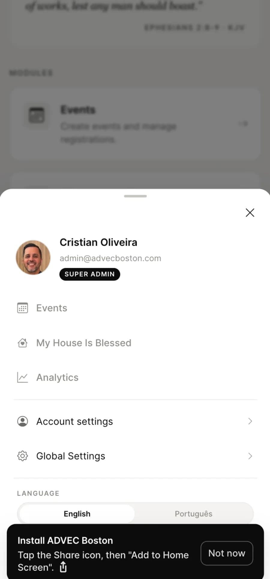 PWA on iPhone: Add-to-Home-Screen install flow via Safari